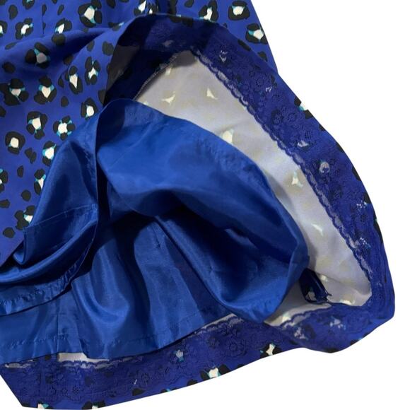 NWT Kate Spade Blue Modern Cheetah Print Fit & Flare Dress - Size 4 Knee-Length - Picture 8 of 12